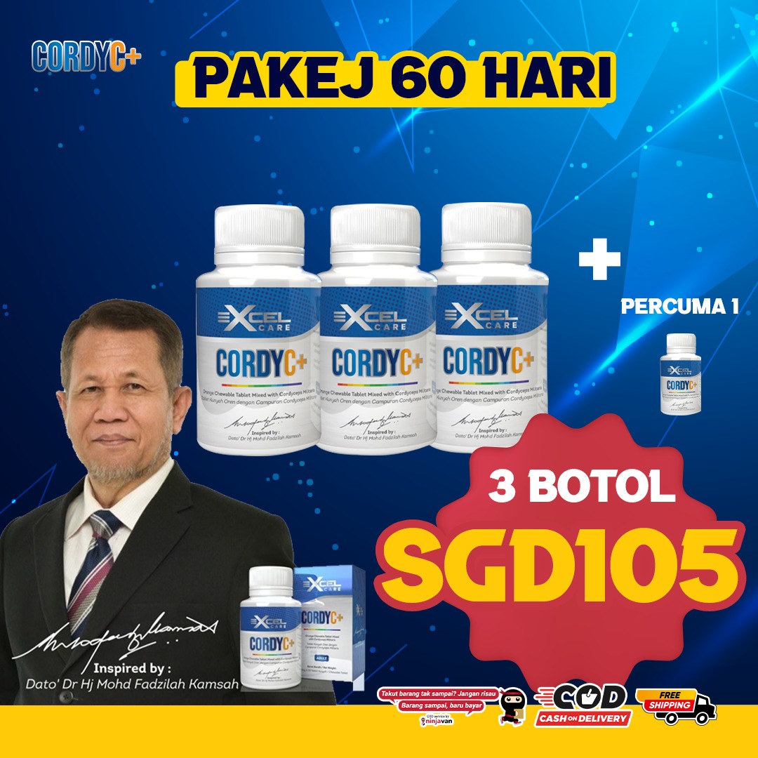 (CORDY C+) PAKEJ 3 BOTOL FREE 1 – CordyC+ Dato Dr. Fadzilah Kamsah HQ